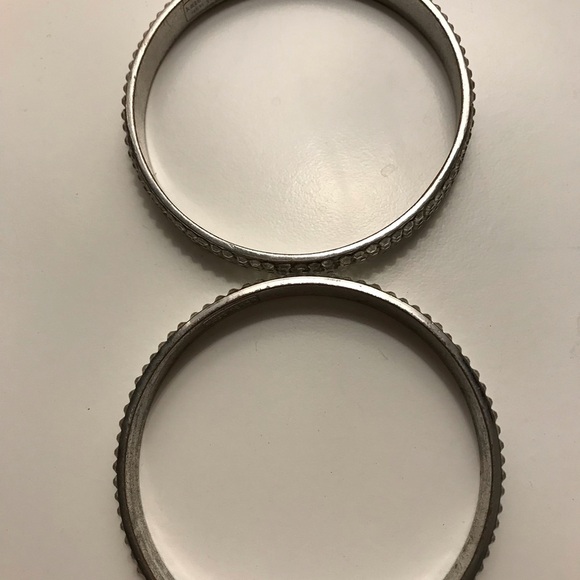 Set of 2 Kate Spade Silver Crystal Bangles - Picture 5 of 5